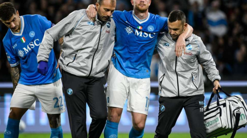 Serie A : Naples privé de son maître à jouer : Kevin De Bruyne éloigné des terrains pour cinq mois