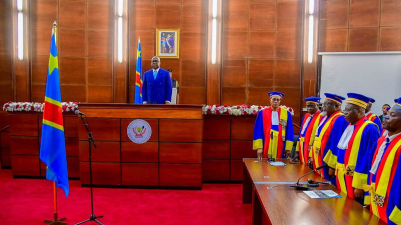RDC : Trois nouveaux hauts magistrats prêtent serment à la Cour des comptes devant le Président Tshisekedi