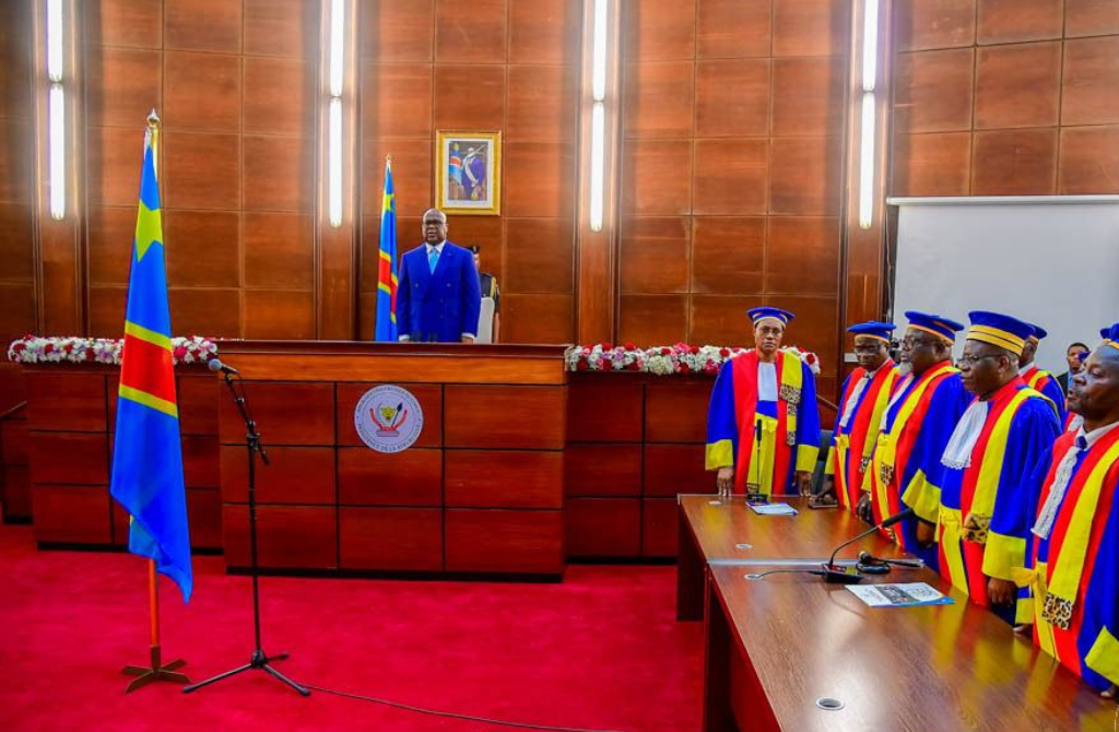 RDC : Trois nouveaux hauts magistrats prêtent serment à la Cour des comptes devant le Président Tshisekedi